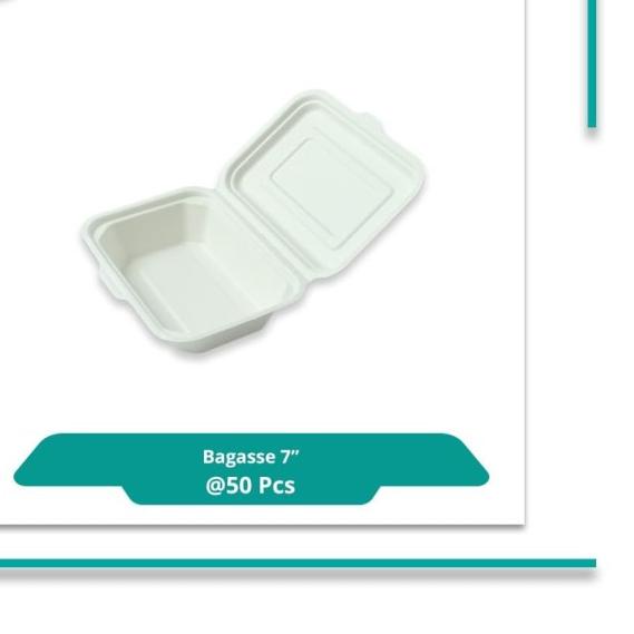 

Virtuspack/ Eco Friendly / Lunch Box / Food Box / Bagasse 7" /50 pcs