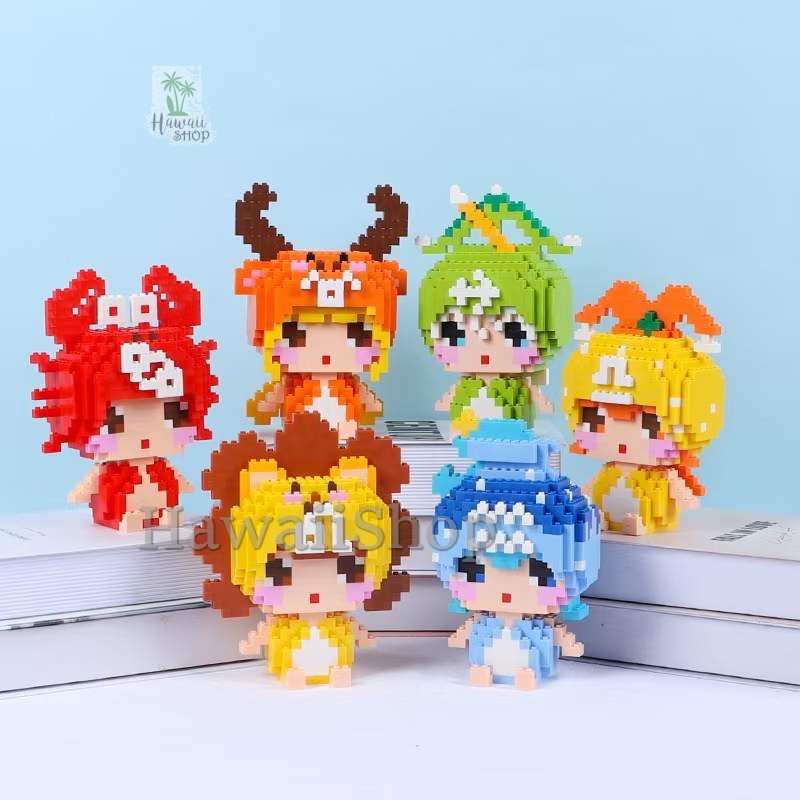 Nano Block 12 ZODIAK / 12 Bintang Series 12 Shio | Bricks education Nano Block