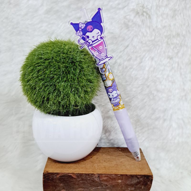 

Bolpen Klik Kuromi Drink Akrilik Pulpen Kuromi Ungu Pena Kuromi