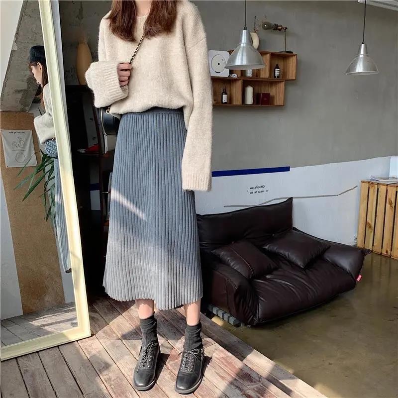 YIU YIU Rajut - Korean Rok Span Rajut Import Rok Rajut Panjang Vintage Knit Skirt