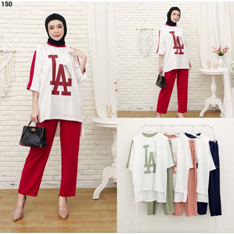 setelan kaos IA jumbo oversize