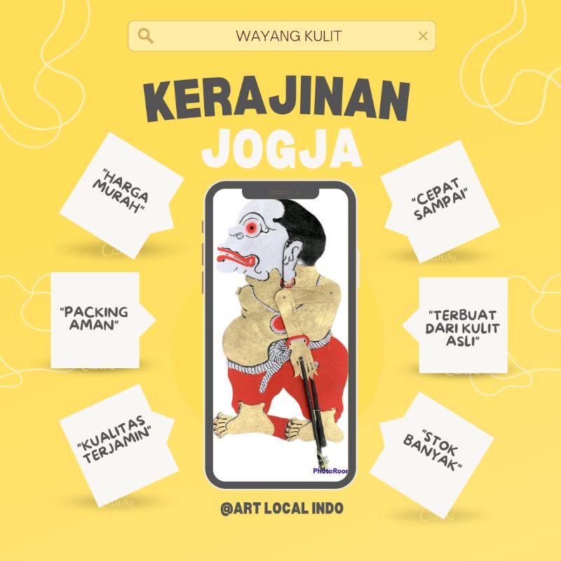 Wayang Kulit Bagong Ki Seno ukuran standar dalang