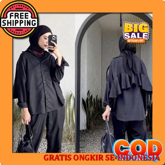 Ramdan Official 018 - Titani Set Tunik Setelan Celana Wanita Terbaru 2022 Jumbo Ld 115 Xxxl One Set 