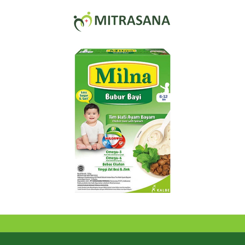 Milna Bubur Reguler 6 Bln Tim Hati Ayam Bayam 120gr