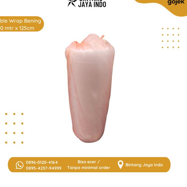 

BUBBLE/WRAP/PLASTIK/GELEMBUNG/BENING ROLL 50MX125CM (BACA DESKRIPSI)