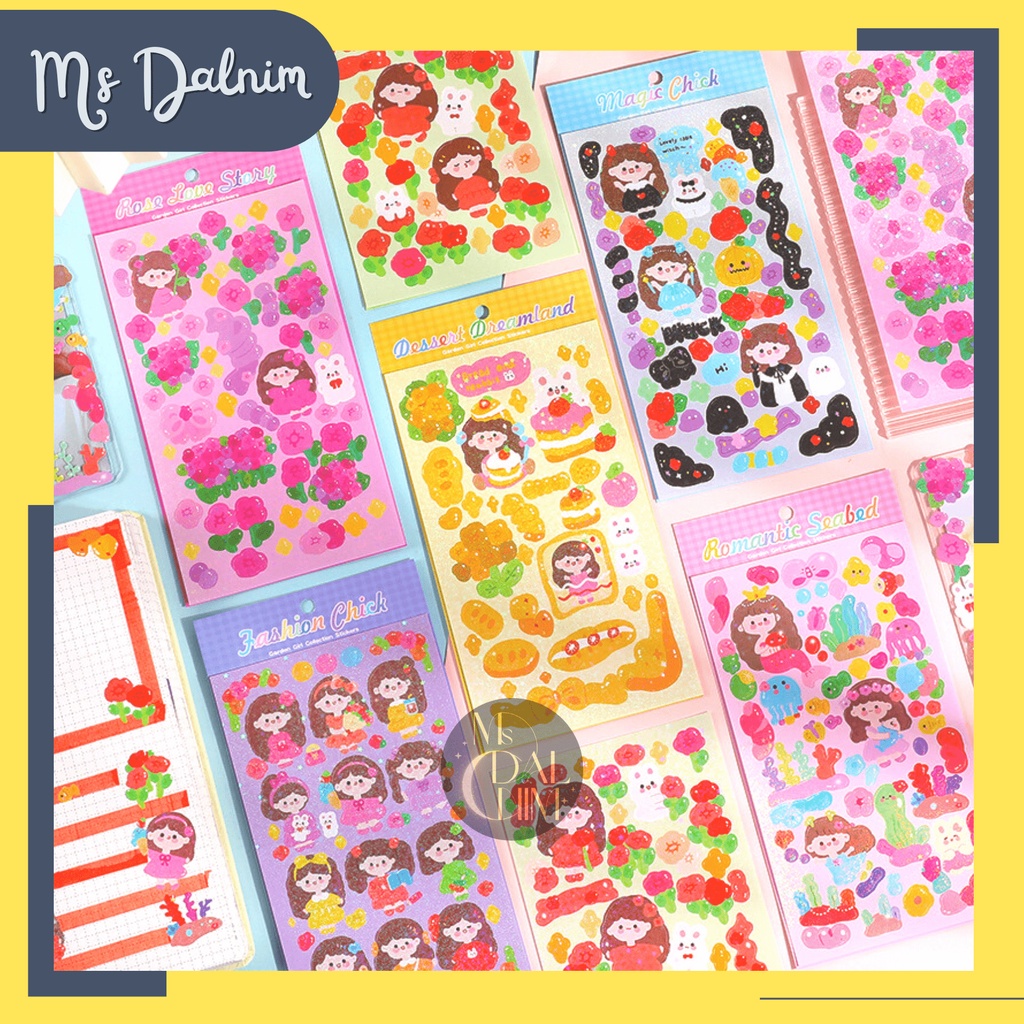 

Stiker Aesthetic Deco Photocard Mengkilap Lucu Colorful Flower Garden Girl Bunga Dekorasi Buku Diari Jurnal / Deco Sticker Kpop Idol PC Toploader HP Cute Jepang Korea Kawaii DIY Diary Planner Journal Scrapbook Craft [ST124]