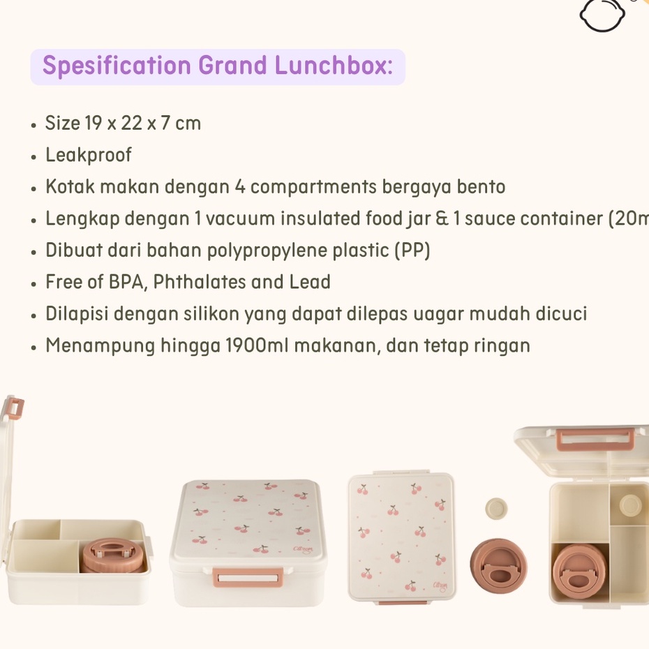 Citron Grand Lunchbox - Lunchbox Kotak Bekal Makan Anak ORIGINAL