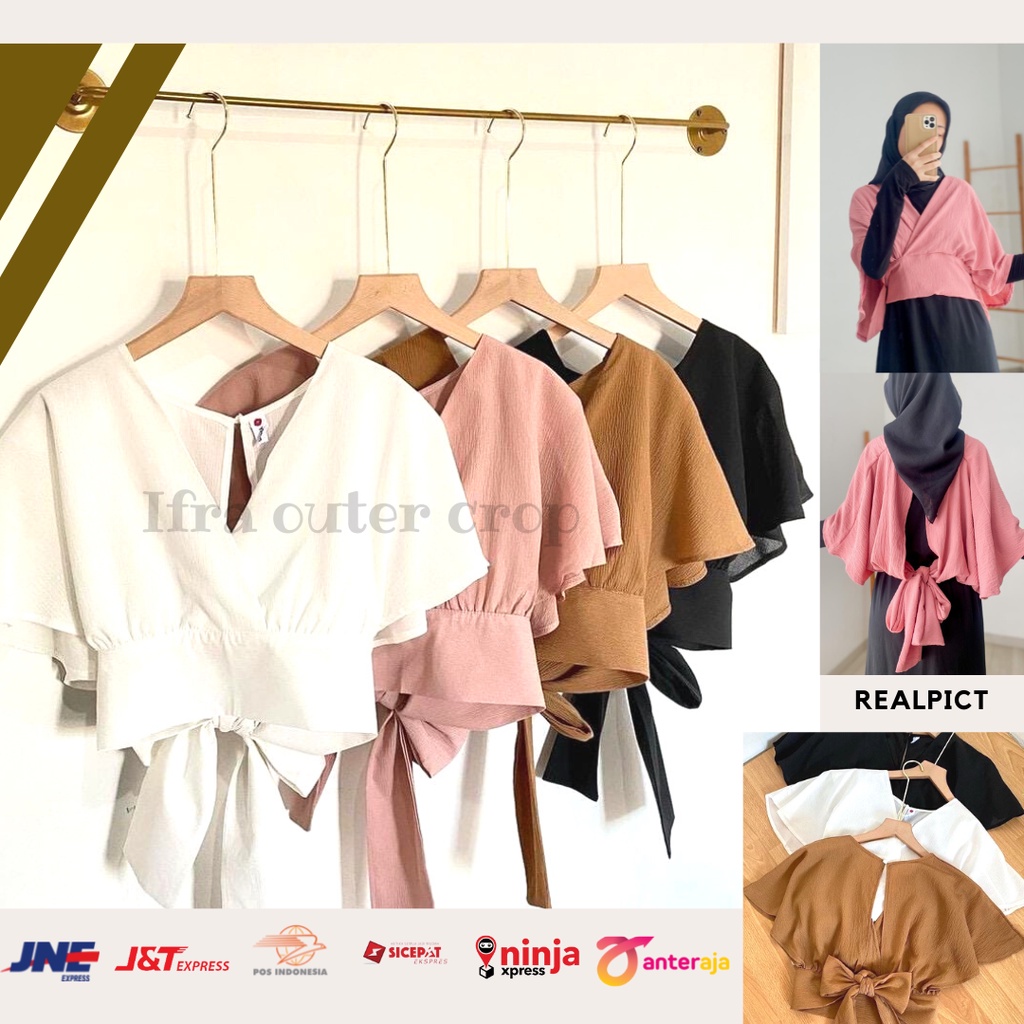 Outer wanita kekinian terbaru crop modern-Ifra outer crop