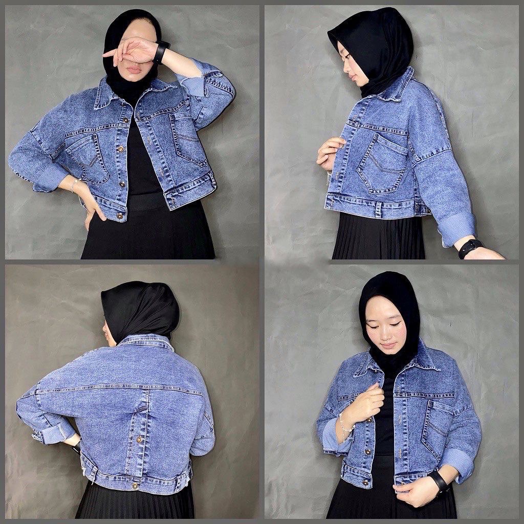 BUTTON JAKET JEANS Jaket jeans wanita terbaru | Jaket wanita Denim | Jaket levis wanita | Jaket jean