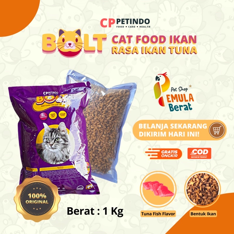 Jual Pakan Kucing Bolt Model Ikan Kg Cat Food Bolt Kg Makanan Kucing Cat Food Makanan Kucing