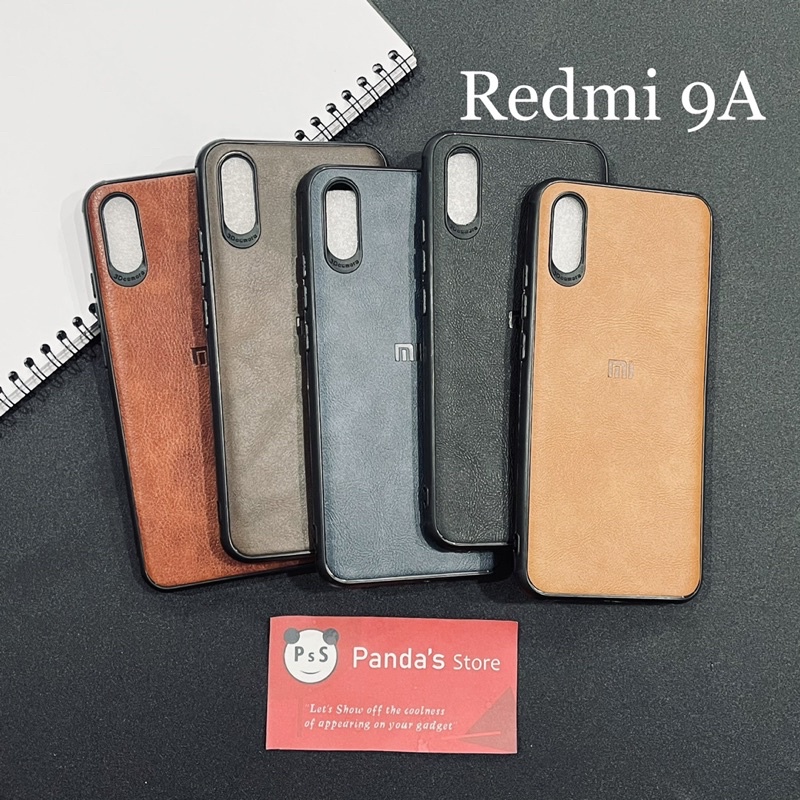 Leather Case Redmi 9A Softcase Kulit Elegan Casing Slim Fit