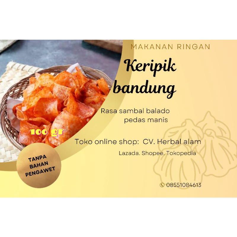 

Kripik singkong khas bandung paket 250 gr