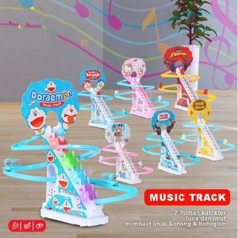 Mainan Track Tangga Seluncur Bebek Pinguin / Tangga Eskalator Karakter / Eskalator