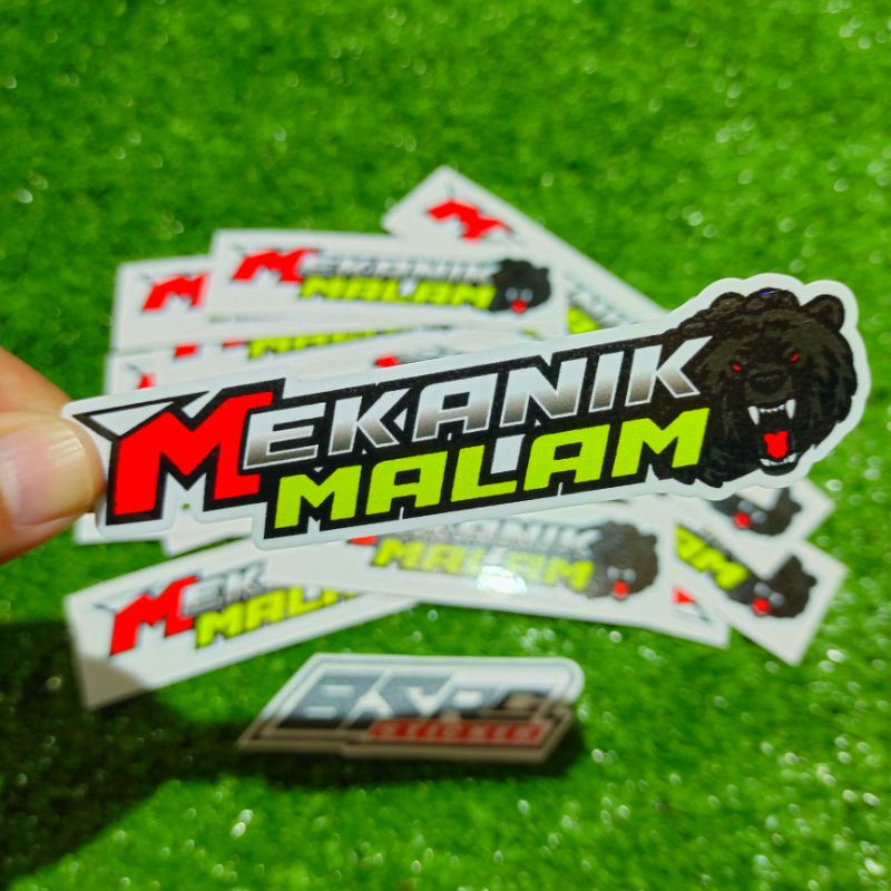 sticker mekanik malam