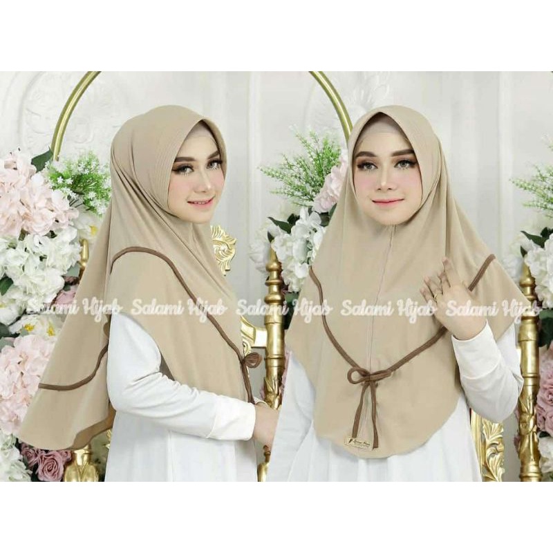 [Qiqi Hijab) MUTIA••hijab pet list••hijab instan Jersey premium