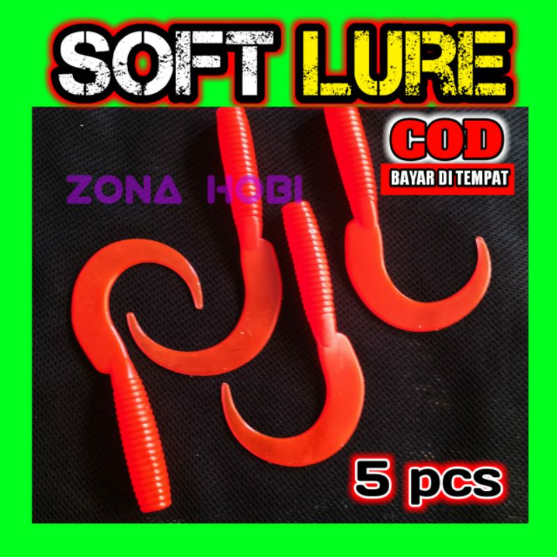 soft lure softlure karet silikon lembut umpan pancing casting ikan murah