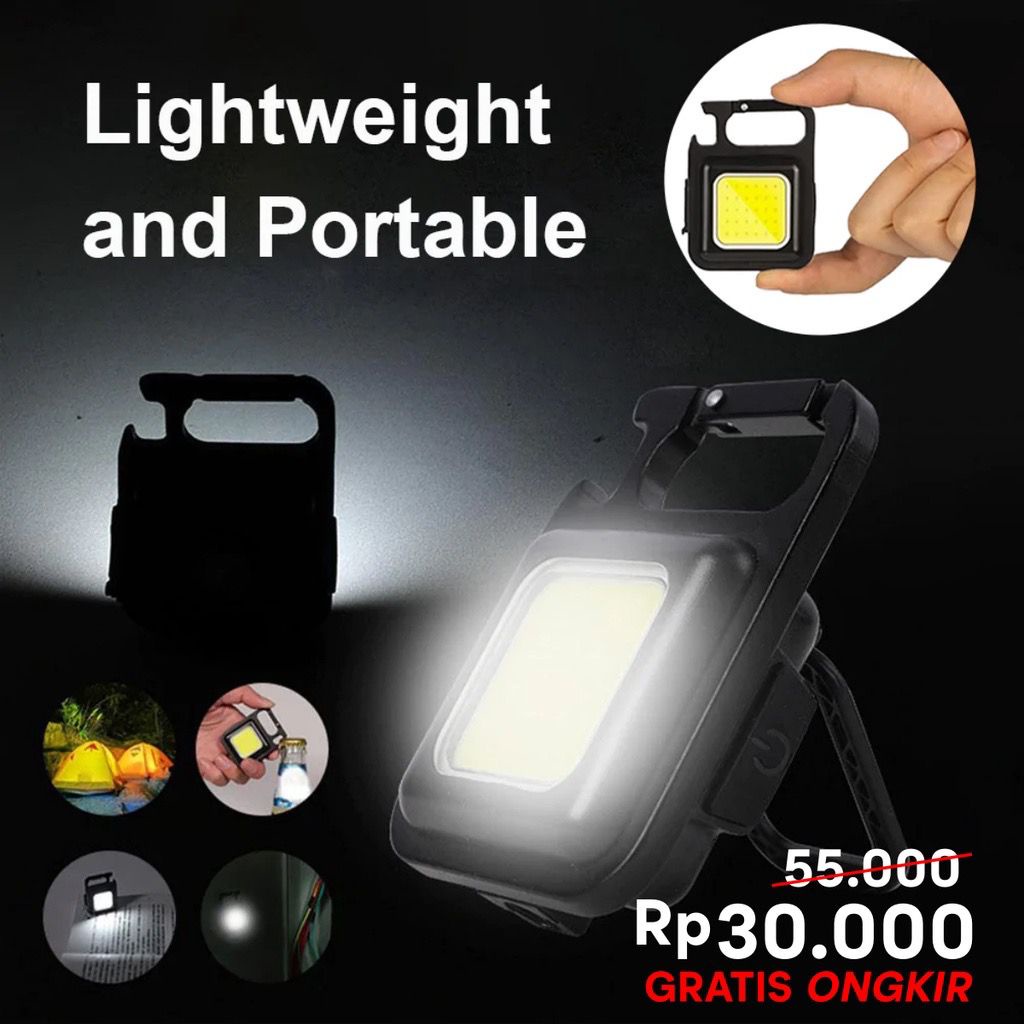 Lampu Senter Mini Super Terang Flashlight LED Portable Cas USB Charger Lampu LED Emergency SL OFFICIAL