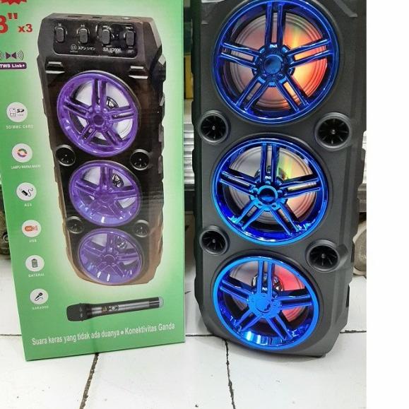 SPEAKER KARAOKE 3 TINGKAT SX-Y3006 BONUS MICROPHONE - SPEAKER TERBARU