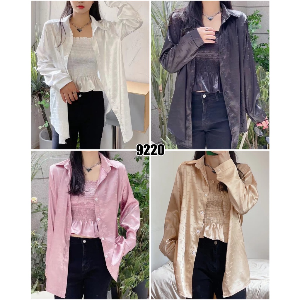 Baju Kemeja Wanita | Kemeja Lengan Panjang / kemeja satin silk / kemeja impor / kemeja murah / kemeja viral / kemeja import/ kemeja cewek branded/kemeja kasdual/kemeja iner/kemeja plus iner