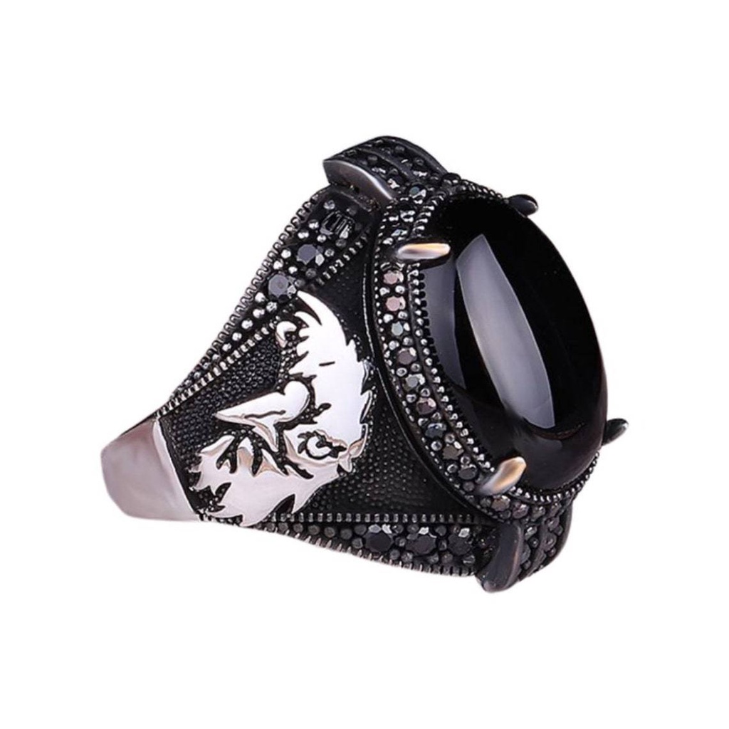 Cincin Desain Kalajengking Scorpion Eagle Gaya Retro punk Eropa Untuk Pria