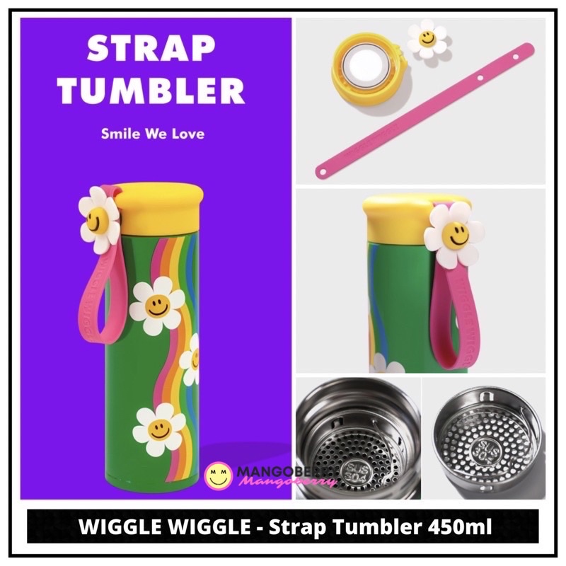 WIGGLE WIGGLE - Strap Tumbler 450ml smile we love