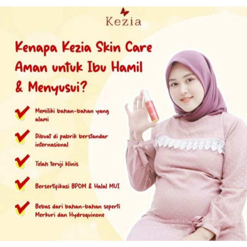 PAKET PRODUK PERAWATAN WAJAH KEZIA ACNE SERIES / KULIT BERJERAWAT