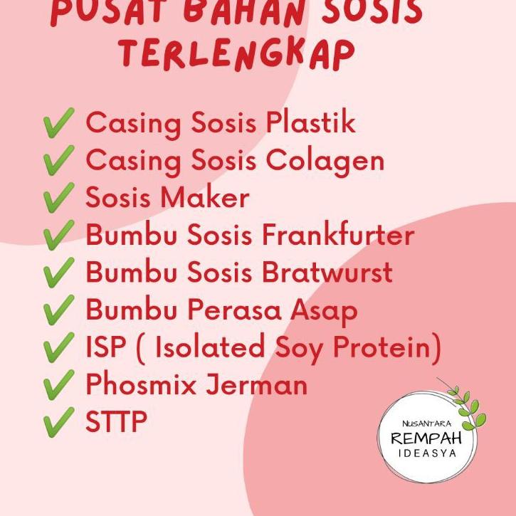 

☣ SIAP KIRIM 16mm Casing / Selongsong Sosis Plastik Polyamide Halal Food Grade Clear ㄺ