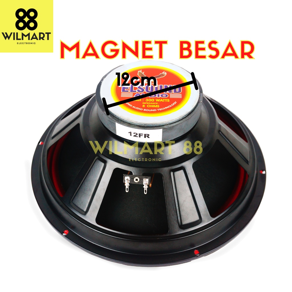 1 Set Full Range Speaker bass 12&quot; Speaker Elsound 12 FR Inch 300 Watt Woofer RED Original