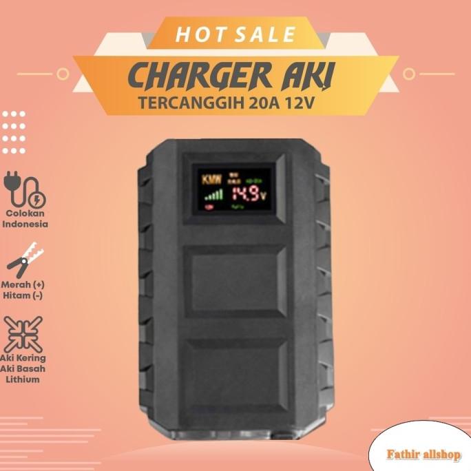 Jual Charger Aki 12v 20a Casan Aki Mobil Motor Bus Truk LCD Display