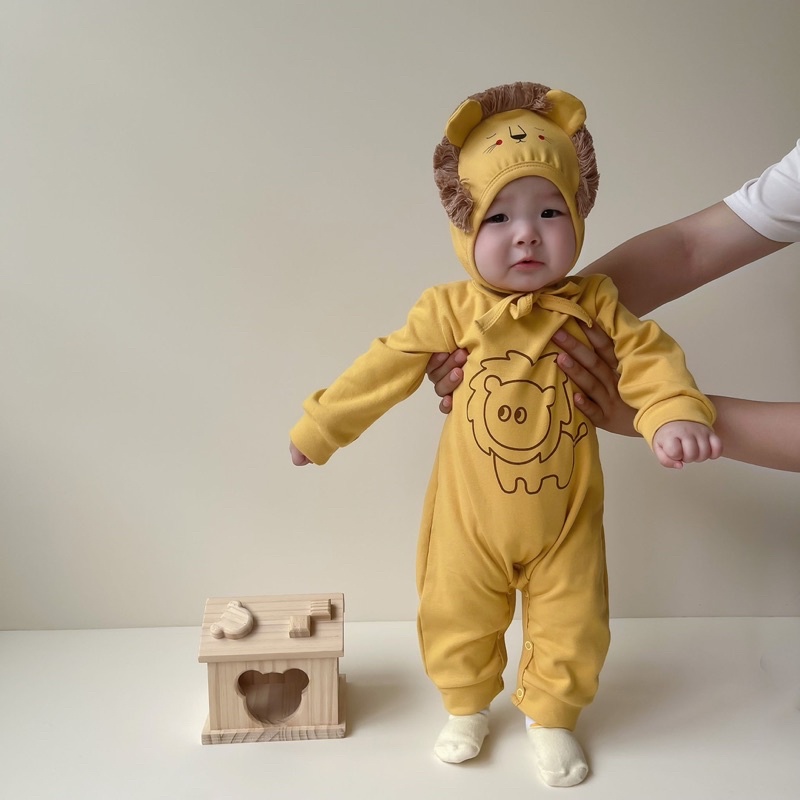 Lion jumpsuit bayi laki laki kostum singa