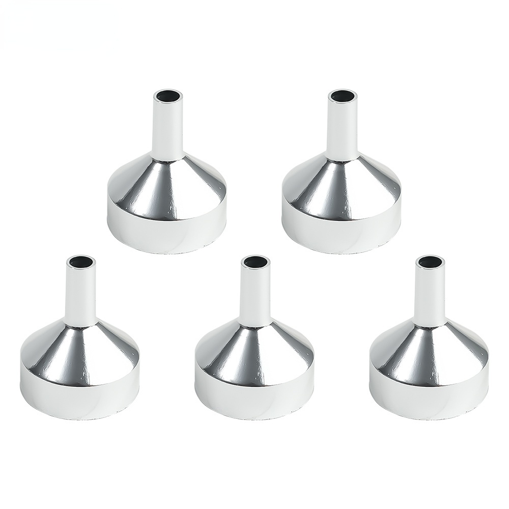 5pcs Corong Mini Bahan Aluminum Untuk Botol Parfum / Minyak Esensial