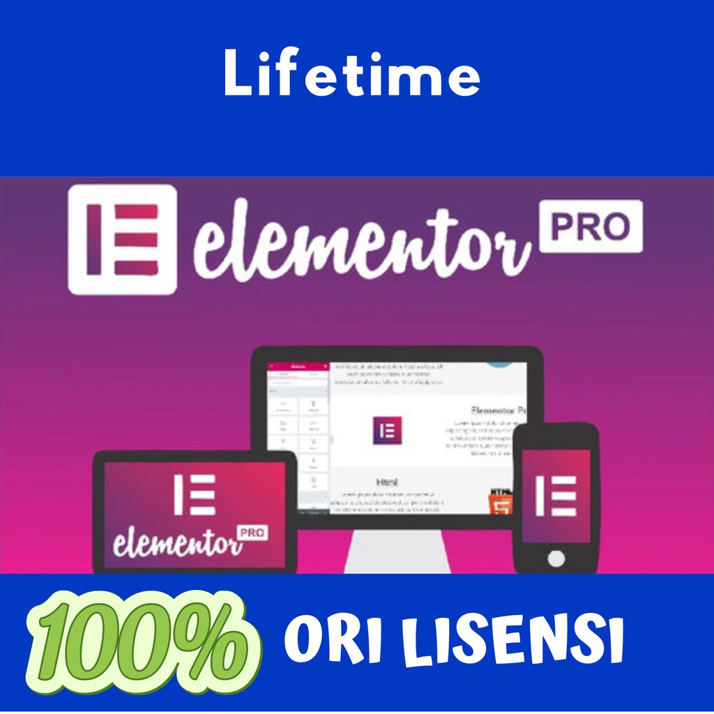 Elementor Pro Elementor Pro 100% Original License Automatic Update + Full personal support