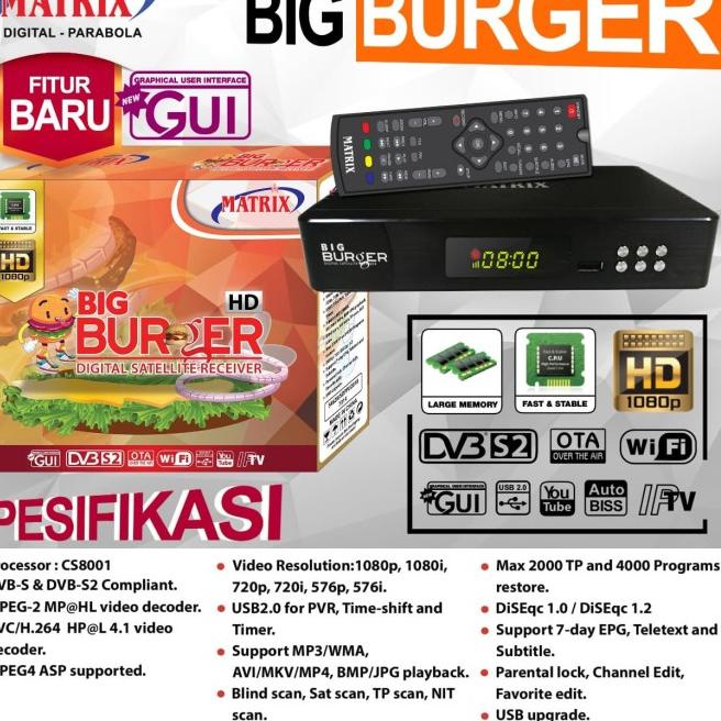 RECEIVER MATRIX BIG BURGER HD