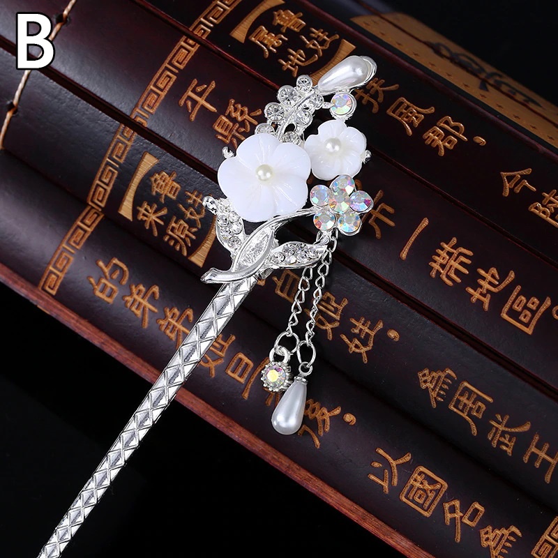 CUCI GUDANG Hair pin Tusuk konde Hiasan rambut Jepit rambut pengantin warna Perak