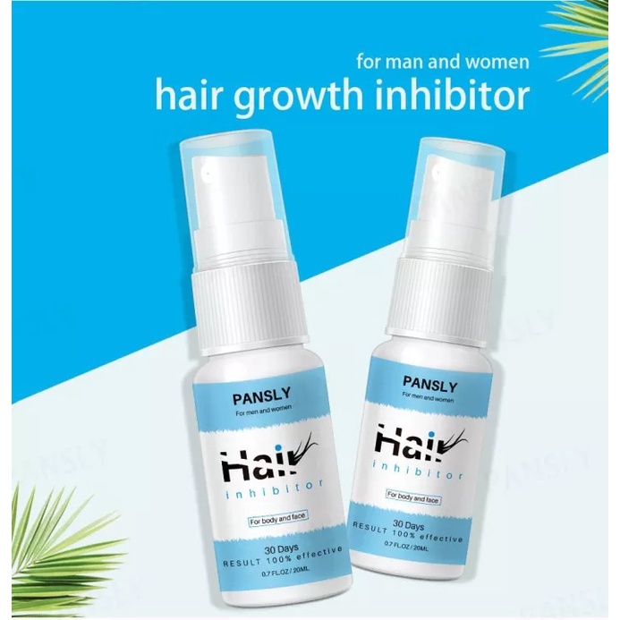 Spray Perontok Bulu Permanen Pansly Hair Inhibitor Untuk Wajah Ketiak Kaki Tangan 20ml