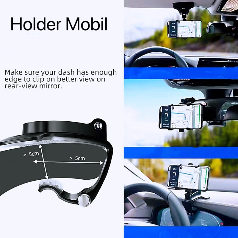 Car Holder Car Phone Holder Holder Hp Di Tempat Mobil Holder Dashboard Mobil Jepit