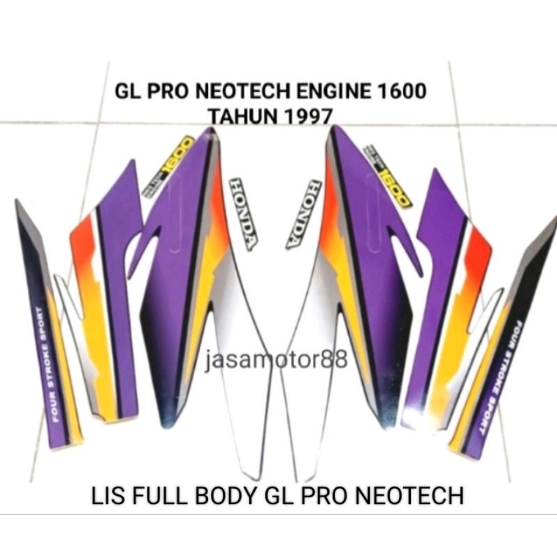 LIS BODY STIKER GL PRO NEOTECH ENGINE 1600 TAHUN 1997