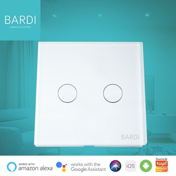 Bardi Smart Wifi Touch Switch Saklar - Eu 2 Gang .
