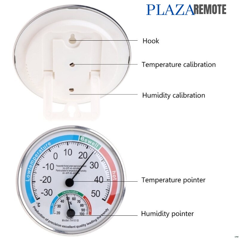 THERMOMETER DINDING / MEJA PENGUKUR SUHU KELEMBAPAN ANALOG TEMPERATURE