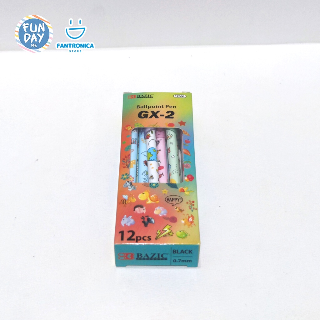 

Bazic Pulpen Fancy Gel tinta HITAM per pack