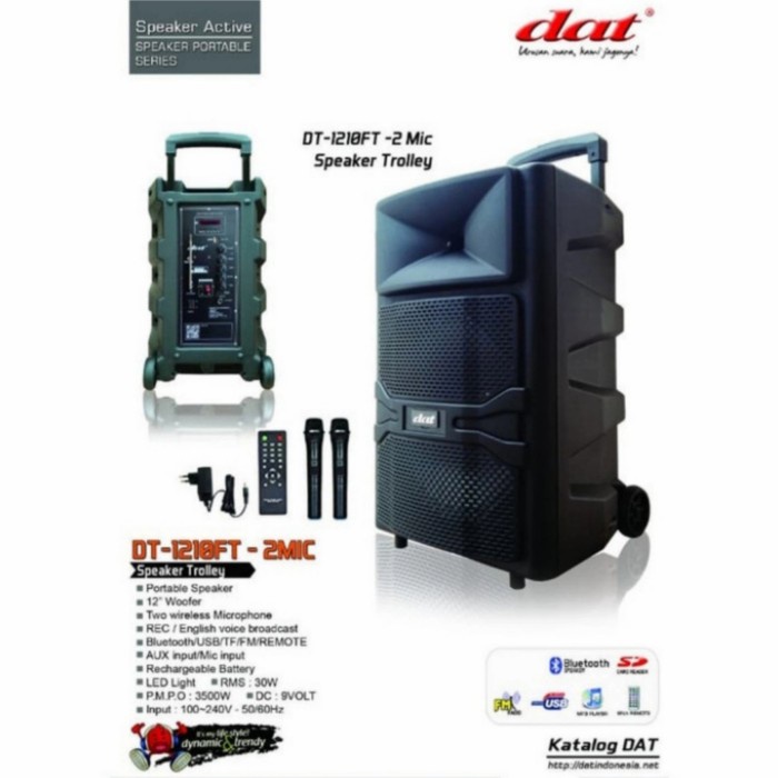 Rfid Speaker Portabel Bluetooth Original Dat Dt 1210Ft Dt1210Ft