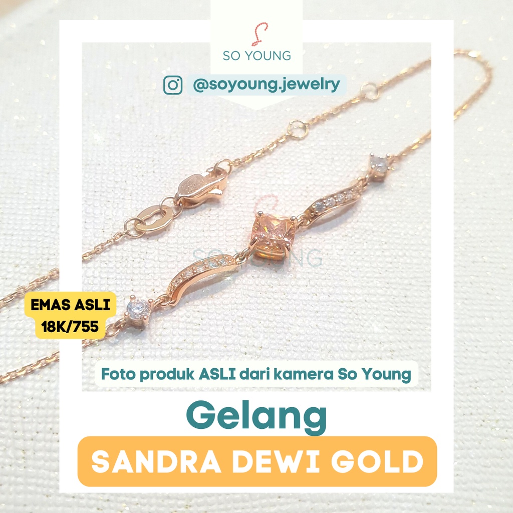 Gelang Sandra Dewi Morganite Series BC210235 Kadar 18K