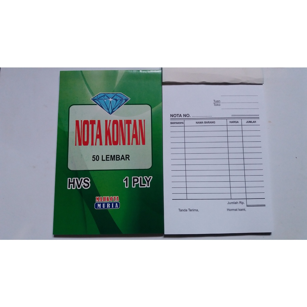 

Nota Kontan 1 Ply, Nota Kecil, Nota HVS, Isi 50 Lembar