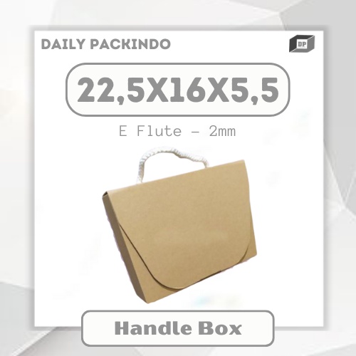 

Box Packaging Kardus Handle Hampers Souvenir Kue Ukuran 22,5X16X5,5 Cm