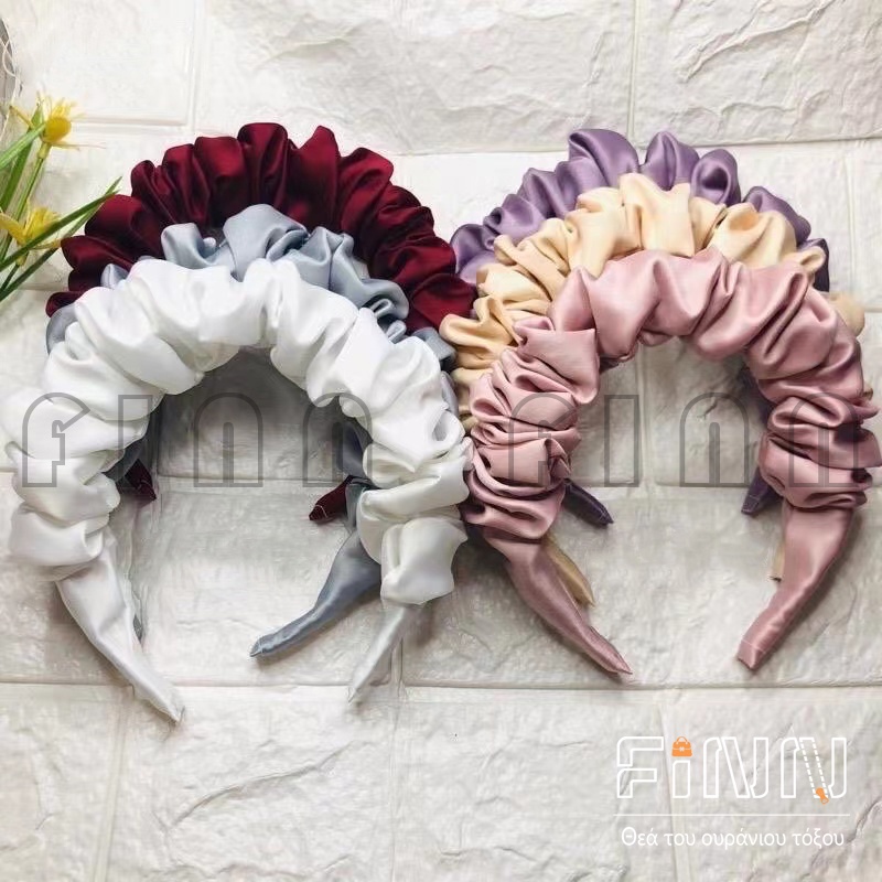 Bando Korea - Bando Awan Srunchie Nagita / Bando Kerut Satin Fashion Import