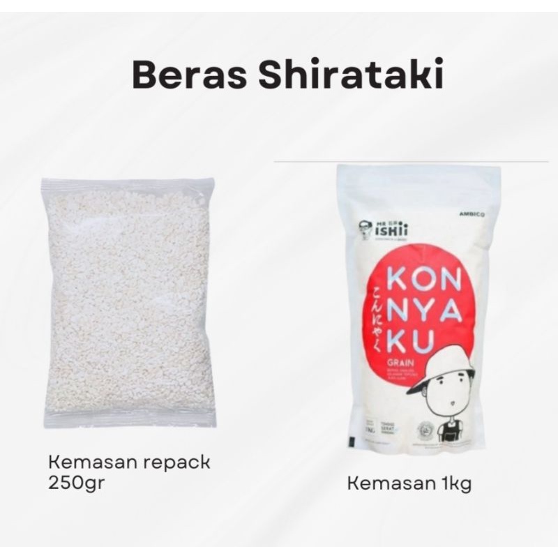 

Beras shirataki / shirataki rice konyaku repack 250gr