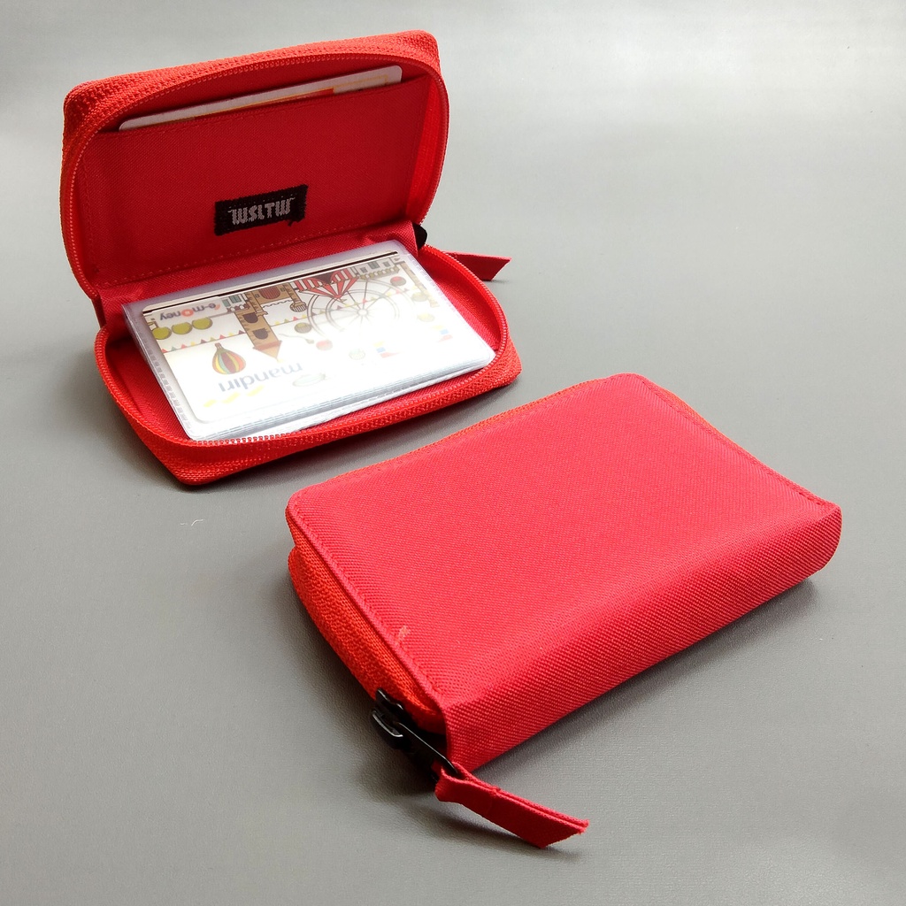 Dompet Kartu Serbaguna Card Wallet Mini Gold - RED