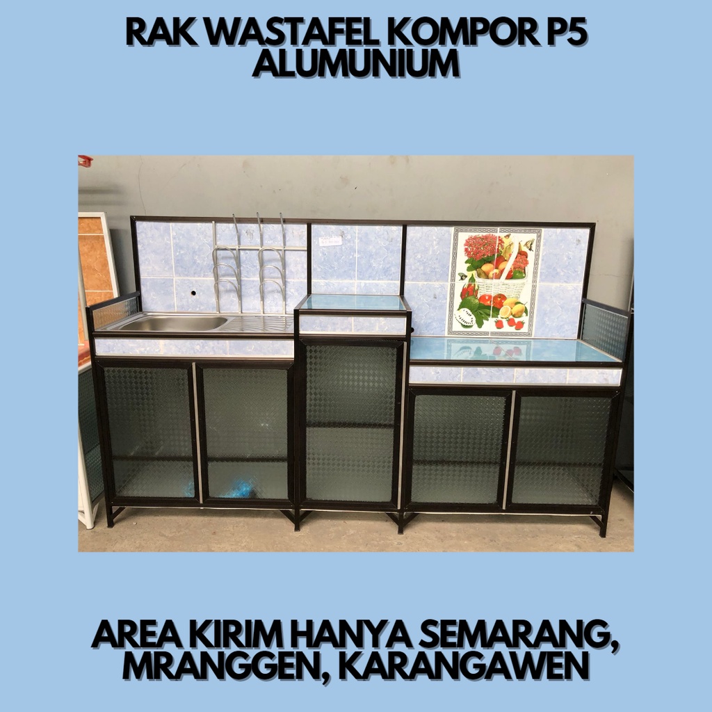 Rak Wastafel Kompor Pintu 5 Alumunium