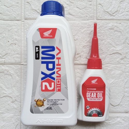 Paket Oli Mpx2 800ml + Oil Gardan Ahm Gear Oli Mesin Motor Matic