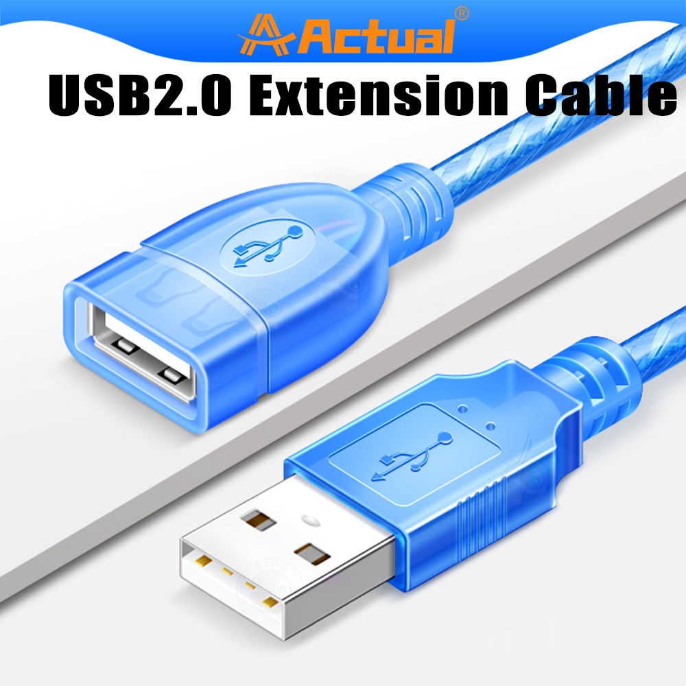 Actual【COD】KABEL USB 2.0 MALE FEMALE 1.5M / PERPANJANGAN USB / USB EXTENDER EXTENTION